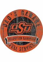 Oklahoma State Cowboys Dads Garage Sign - Black