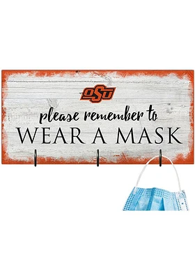 Oklahoma State Cowboys Please Wear Your Mask Sign - Black