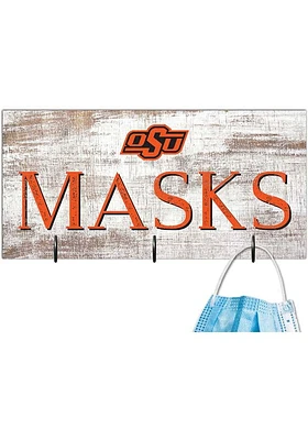 Oklahoma State Cowboys Mask Holder Sign - Black