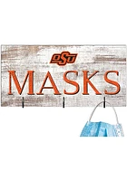 Oklahoma State Cowboys Mask Holder Sign - Black