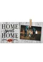 Oklahoma State Cowboys Home Sweet Home Clothespin Picture Frame - Black
