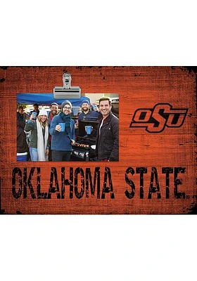 Oklahoma State Cowboys Team Clip Picture Frame - Black