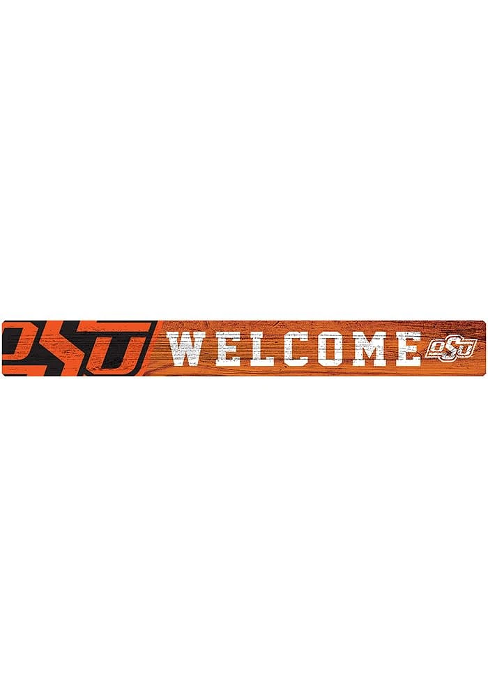 Oklahoma State Cowboys Welcome Strip Sign - Black
