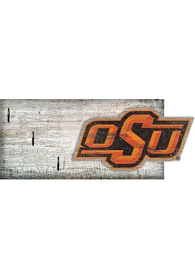 Oklahoma State Cowboys Key Holder Sign - Black