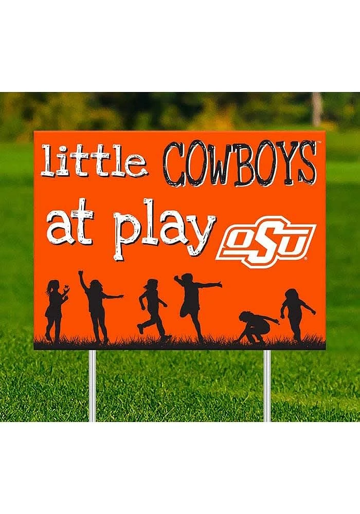 Oklahoma State Cowboys Little Fans at Play Yard Sign - Black