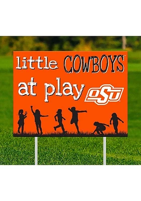 Oklahoma State Cowboys Little Fans at Play Yard Sign - Black