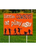 Oklahoma State Cowboys Little Fans at Play Yard Sign - Black