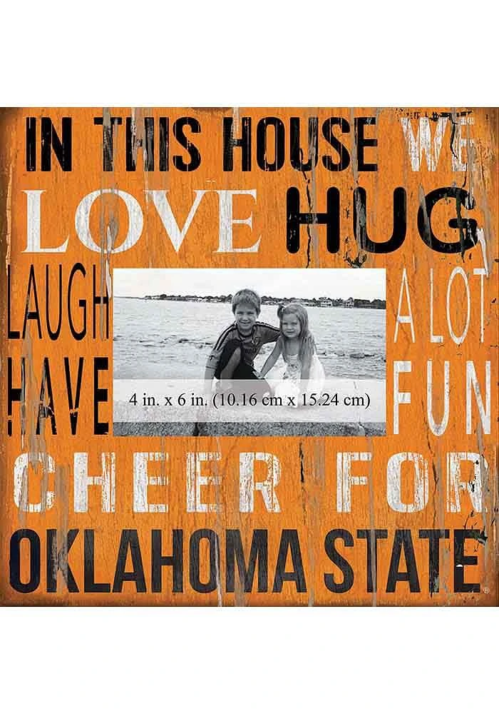 Oklahoma State Cowboys In This House 10x10 Picture Frame - Black