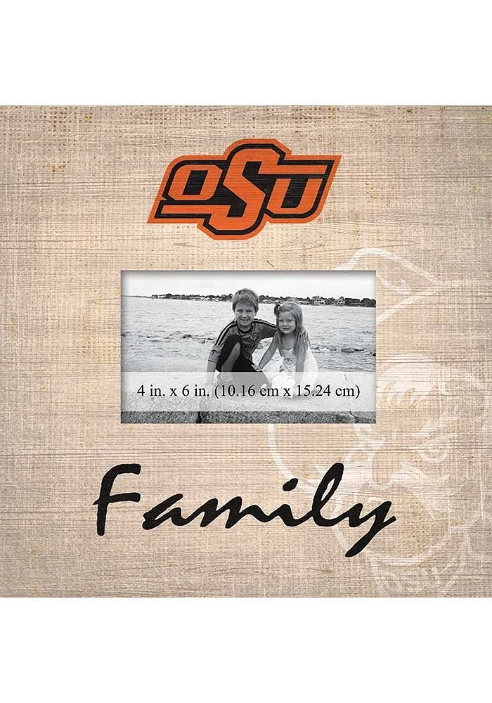 Oklahoma State Cowboys Family Picture Picture Frame - Black