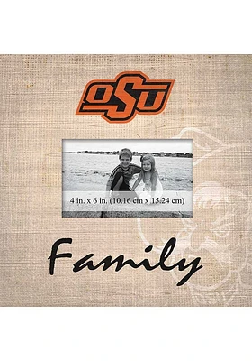 Oklahoma State Cowboys Family Picture Picture Frame - Black