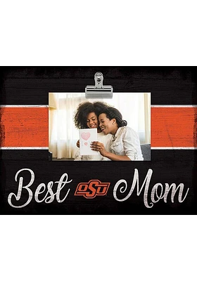 Oklahoma State Cowboys Best Mom Clip Picture Frame - Black