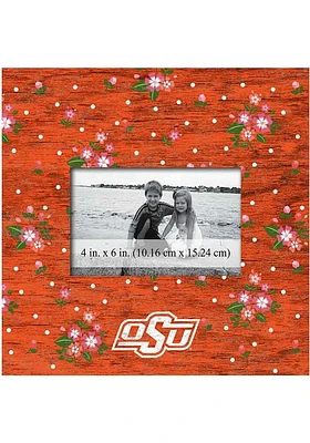 Oklahoma State Cowboys Floral Picture Frame - Black