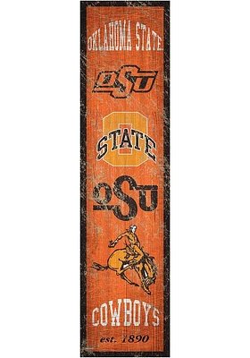 Oklahoma State Cowboys Heritage Banner 6x24 Sign - Black