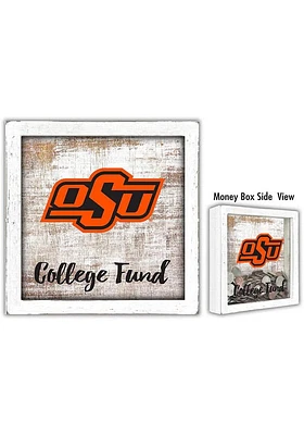 Oklahoma State Cowboys College Fund Box Sign - Black