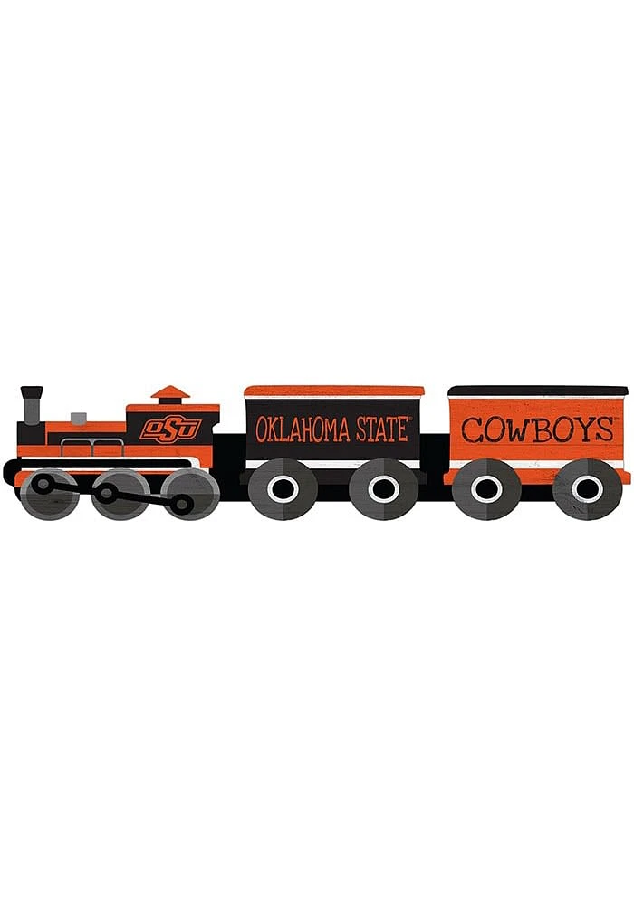 Oklahoma State Cowboys Train Cutout Sign - Black