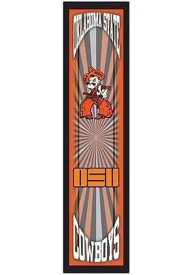Oklahoma State Cowboys Throwback Sign - Black