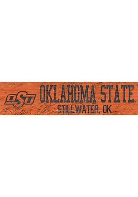 Oklahoma State Cowboys 6x24 Sign - Black