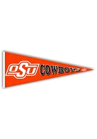 Oklahoma State Cowboys Wood Pennant Sign - Black