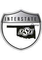 Oklahoma State Cowboys 24in OHT Camo Interstate Sign - Black