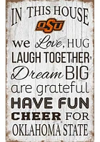 Oklahoma State Cowboys In This House 11x19 Sign - Black