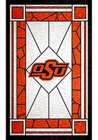 Oklahoma State Cowboys Stained Glass Sign - Black