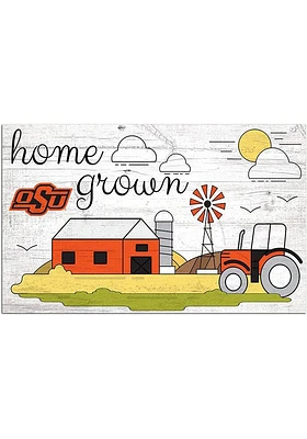 Oklahoma State Cowboys Home Grown Sign - Black