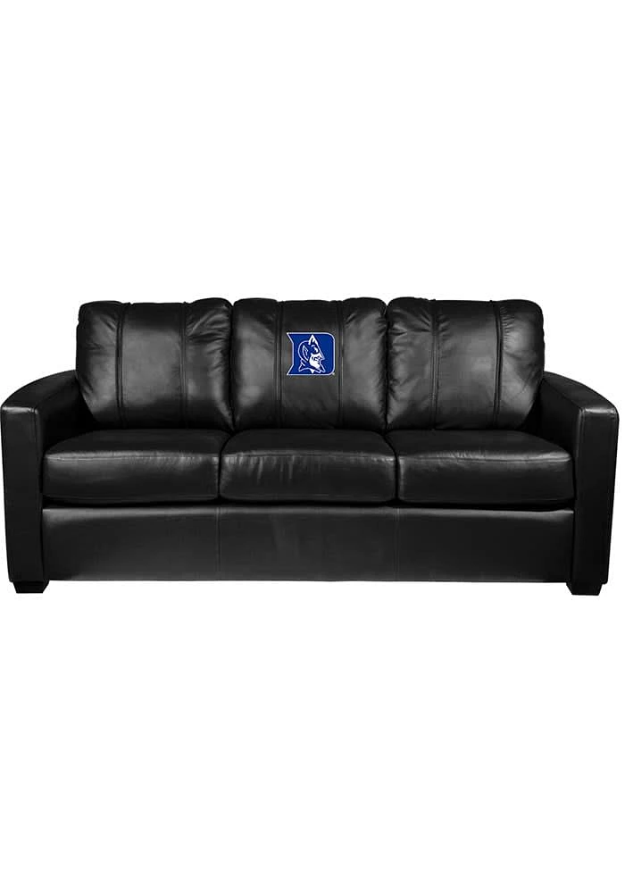 Duke Blue Devils Faux Leather Sofa - Black