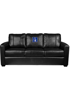 Duke Blue Devils Faux Leather Sofa - Black