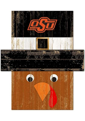 Oklahoma State Cowboys Turkey Head Sign - Black