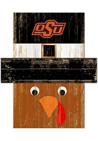Oklahoma State Cowboys Turkey Head Sign - Black