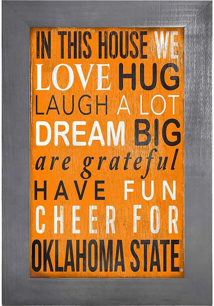 Oklahoma State Cowboys In This House Picture Frame