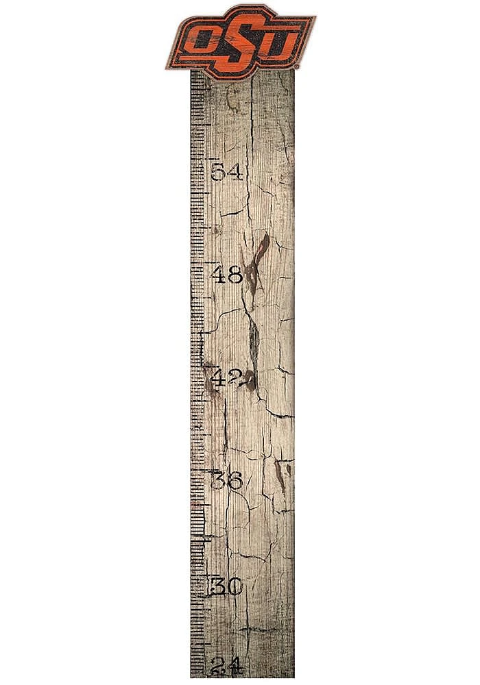Oklahoma State Cowboys Growth Chart Sign - Black