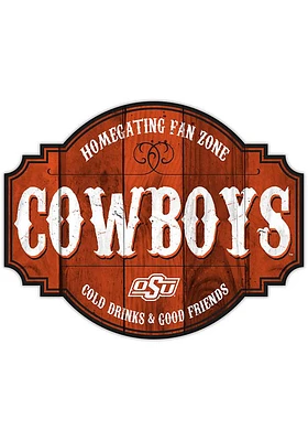 Oklahoma State Cowboys 24 Inch Homegating Tavern Sign - Black