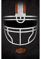 Oklahoma State Cowboys Ghost Helmet 17x26 Sign - Black