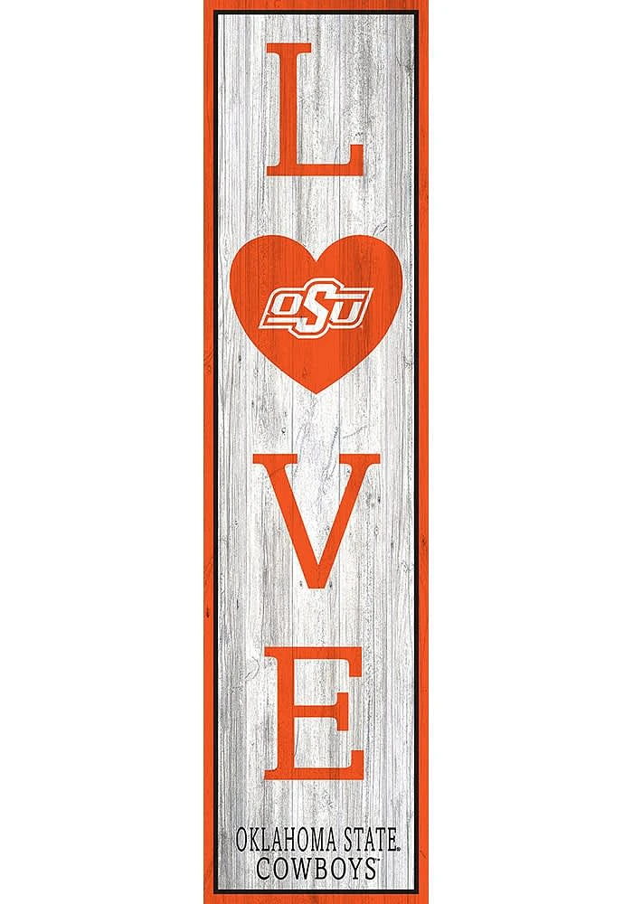 Oklahoma State Cowboys 48 Inch Love Leaner Sign - Black
