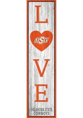 Oklahoma State Cowboys 48 Inch Love Leaner Sign - Black