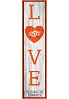 Oklahoma State Cowboys 48 Inch Love Leaner Sign - Black