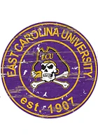 East Carolina Pirates Established Date Circle 24 Inch Sign - Purple