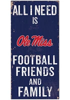 Ole Miss Rebels Football Friends and Family Sign - Blue