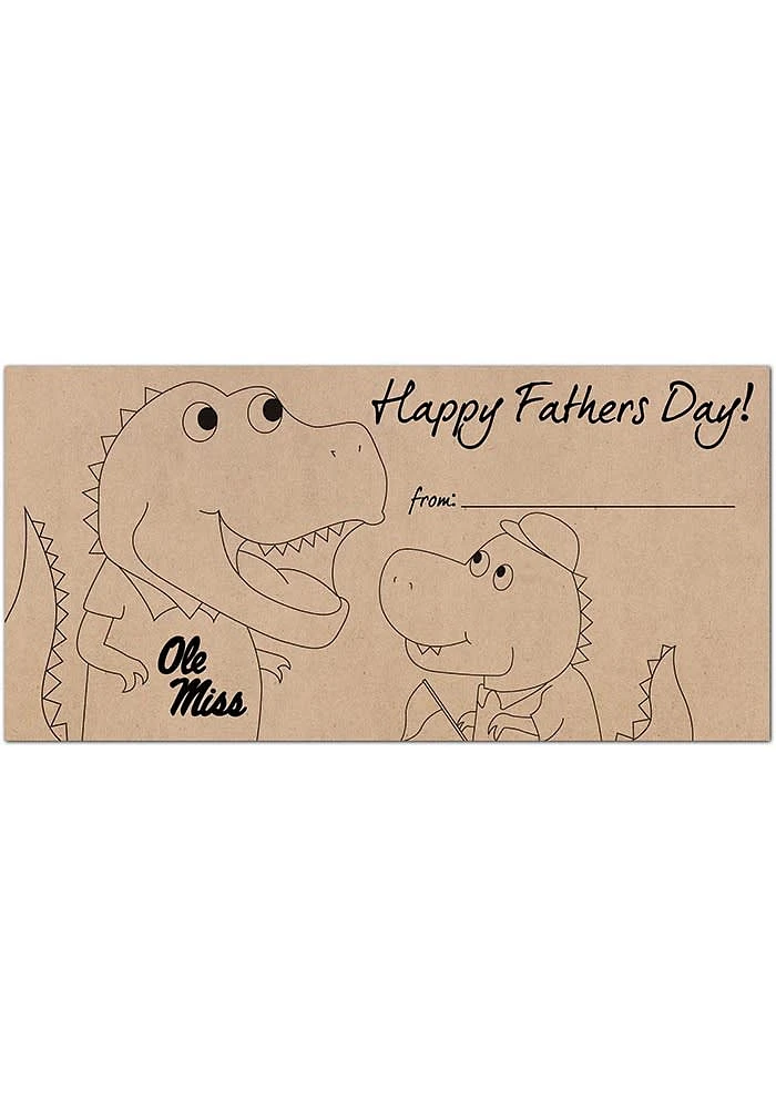 Ole Miss Rebels Fathers Day Coloring Sign - Blue