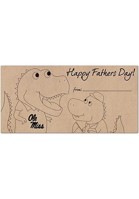Ole Miss Rebels Fathers Day Coloring Sign - Blue