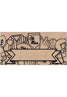 Ole Miss Rebels Banner Coloring Sign - Blue
