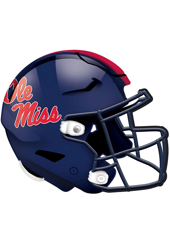 Ole Miss Rebels 12in Authentic Helmet Sign - Blue