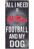 Ole Miss Rebels Football and My Dog Sign - Blue