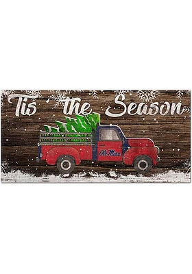Ole Miss Rebels Tis the Season 6x12 Sign - Blue