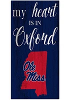 Ole Miss Rebels My Heart State Sign - Blue