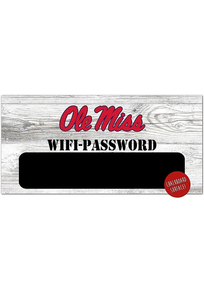 Ole Miss Rebels Wifi Password 6x12 Sign - Blue