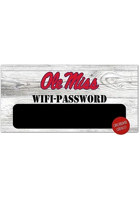 Ole Miss Rebels Wifi Password 6x12 Sign - Blue
