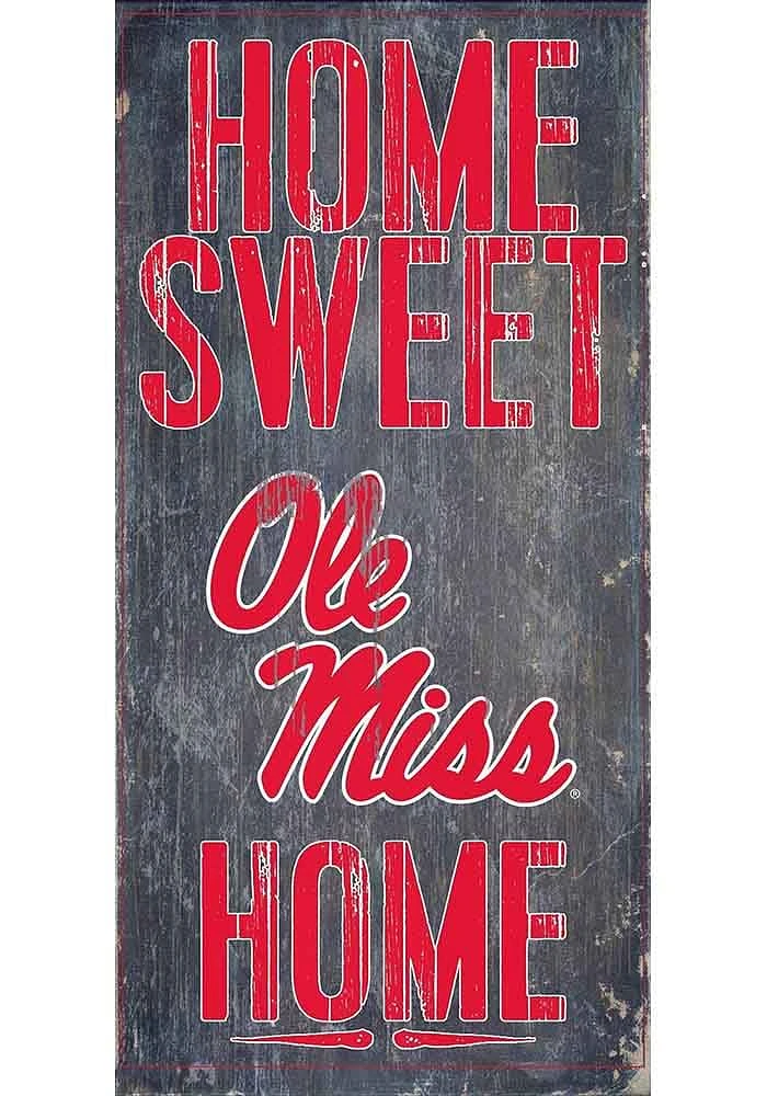 Ole Miss Rebels Home Sweet Home Sign - Blue