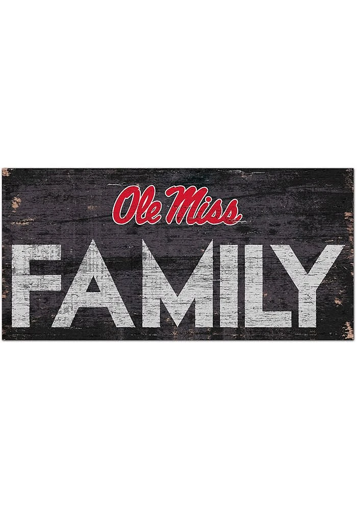 Ole Miss Rebels Family 6x12 Sign - Blue